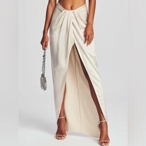 Retrofete Cream Maxi Skirt